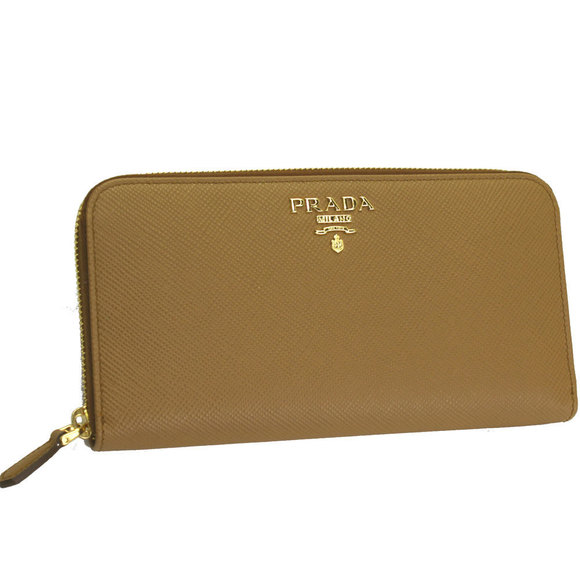 Prada Brown Wallet Long Leather Zip - Picture 1 of 4